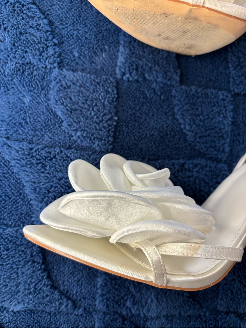 Fashion Nova White Love is Blooming Flower Heeled Sandals - Picture 8 of 11